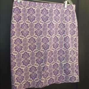 JCrew Paisley Pencil Skirt